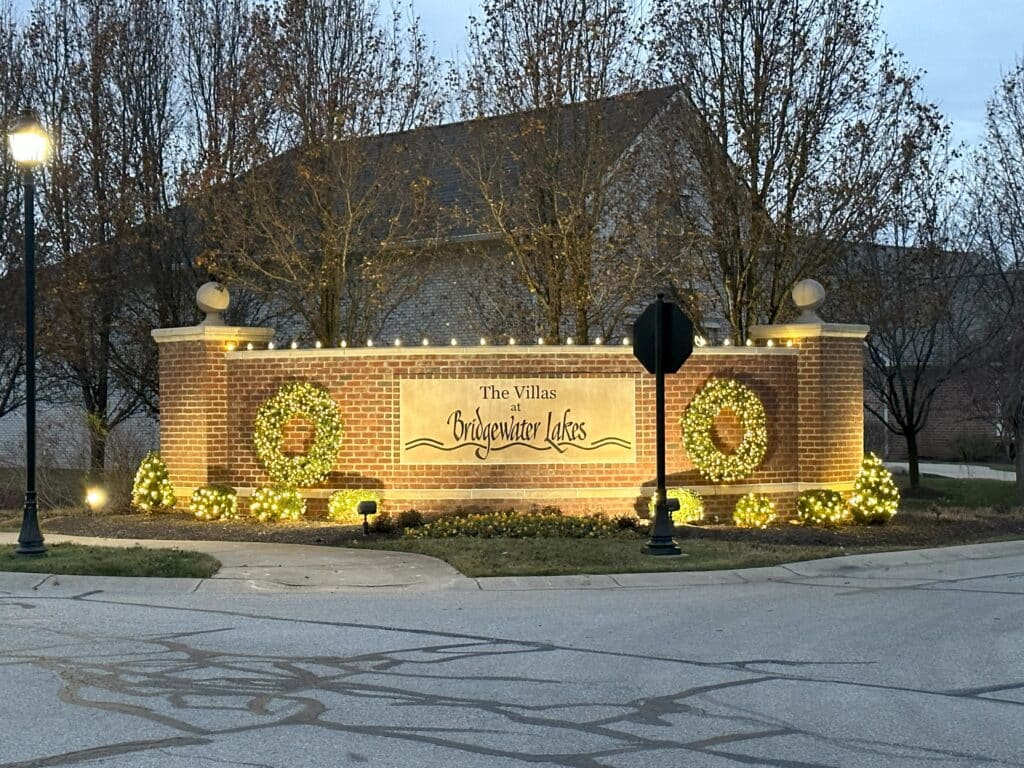 HOA Holiday Lighting Installations in Carmel, IN