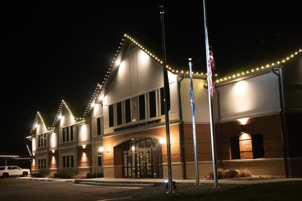 Holiday lighting for commercial buildings around Carmel, IN