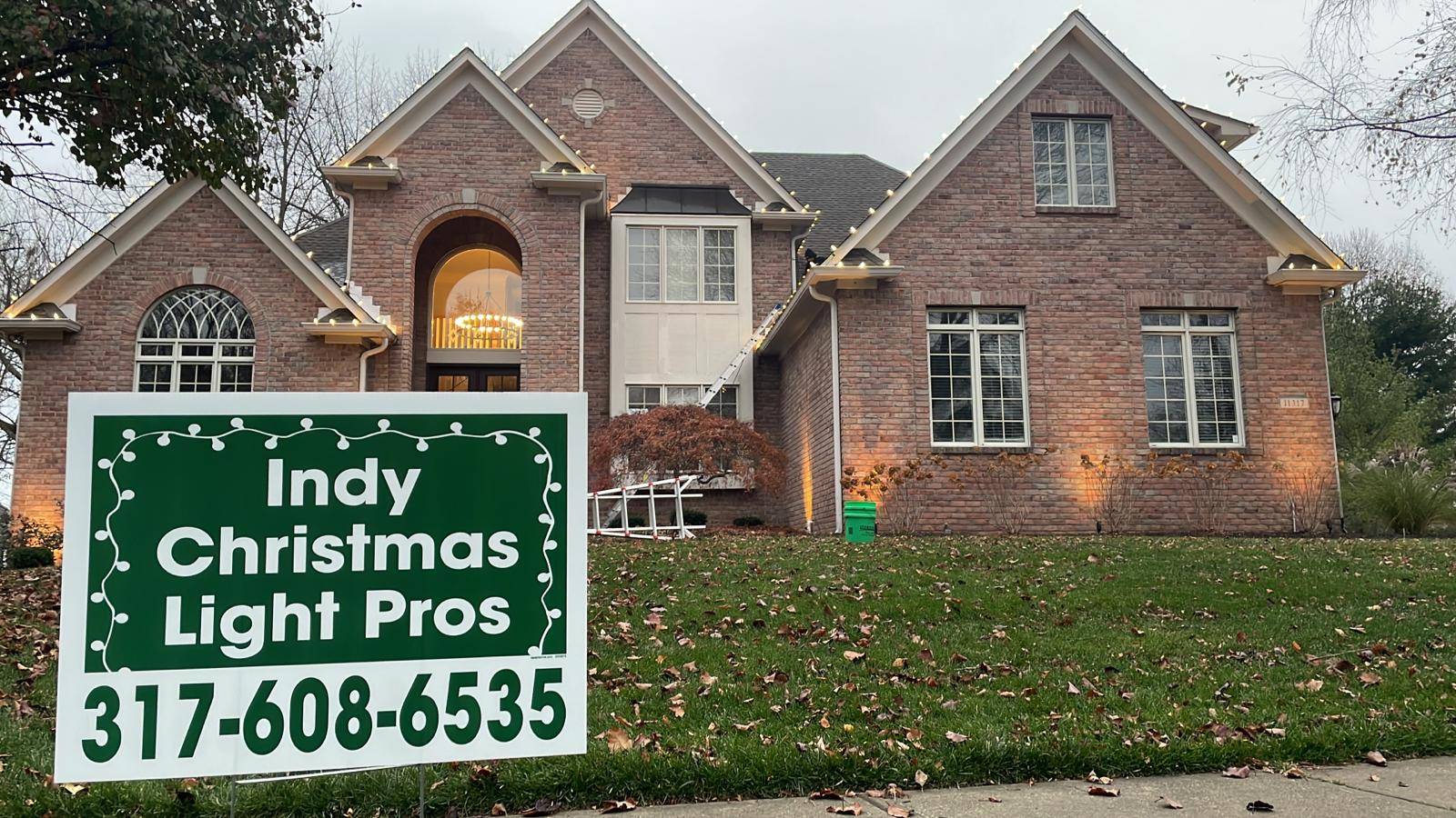 Installing Christmas Lights with Indy Christmas Light Pro's