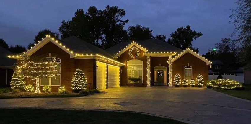 Home Exterior and Tree and Shrub Christmas Lighting in Carmel, IN